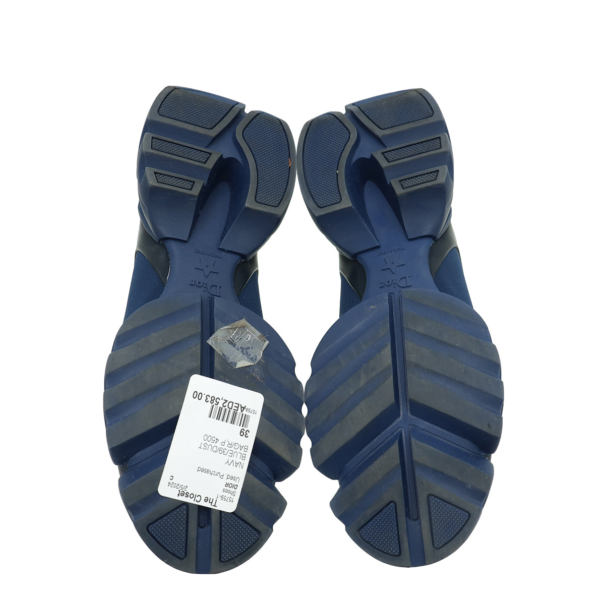 Christian Dior Navy Blue D-Connect Technical Fabric Sneaker 39