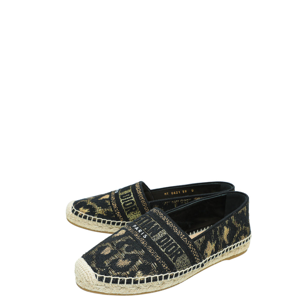 Christian Dior Bicolor Mizza Lurex Embroidered Granville Espadrille 39