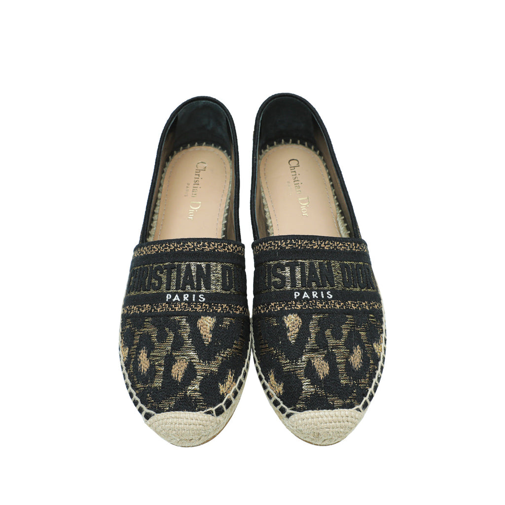 Christian Dior Bicolor Mizza Lurex Embroidered Granville Espadrille 39