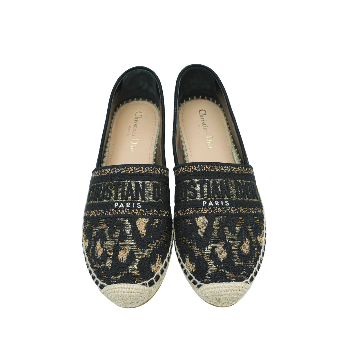 Christian Dior Bicolor Mizza Lurex Embroidered Granville Espadrille 39