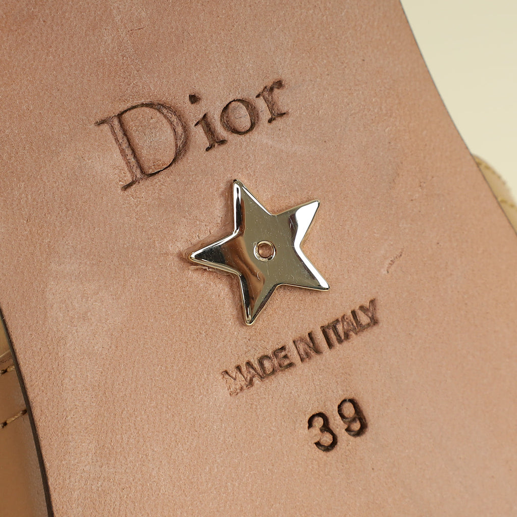 Christian Dior Beige 30 Montaigne Heeled Slide Mules 39