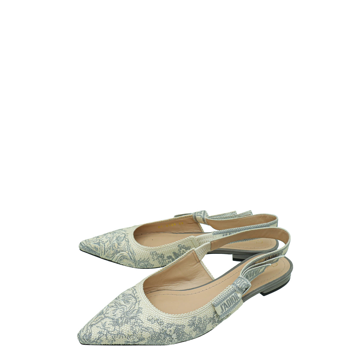 Christian Dior J'adior Toile De Jouy Flat Slingback 39