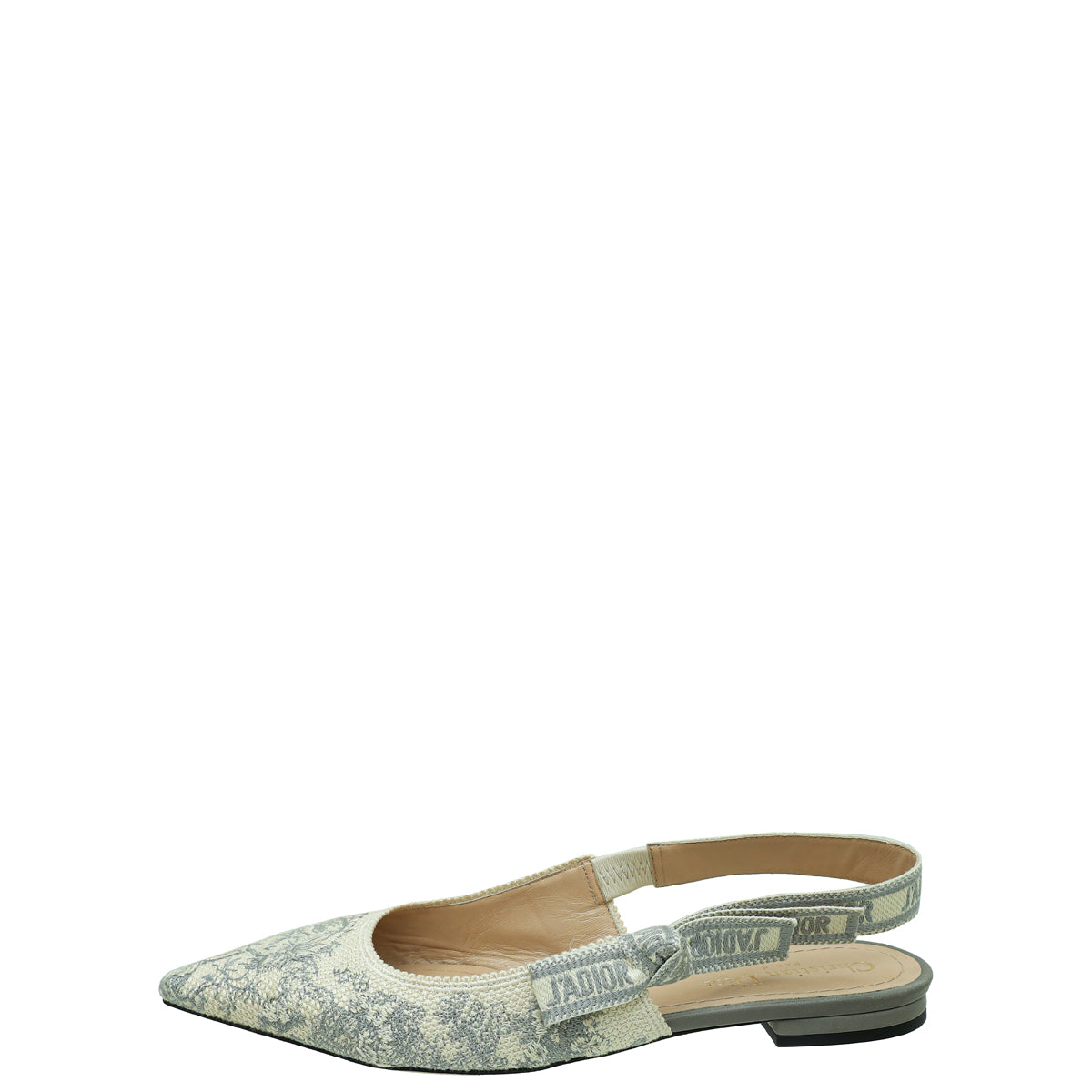Christian Dior J'adior Toile De Jouy Flat Slingback 39