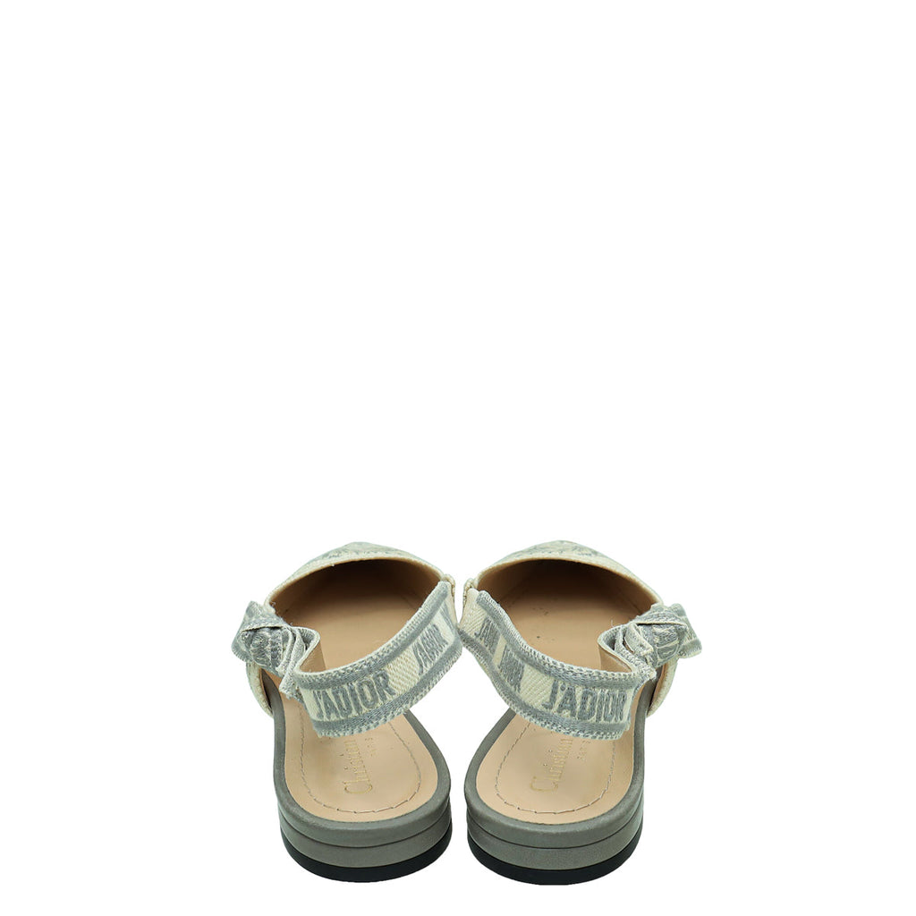 Christian Dior J'adior Toile De Jouy Flat Slingback 39