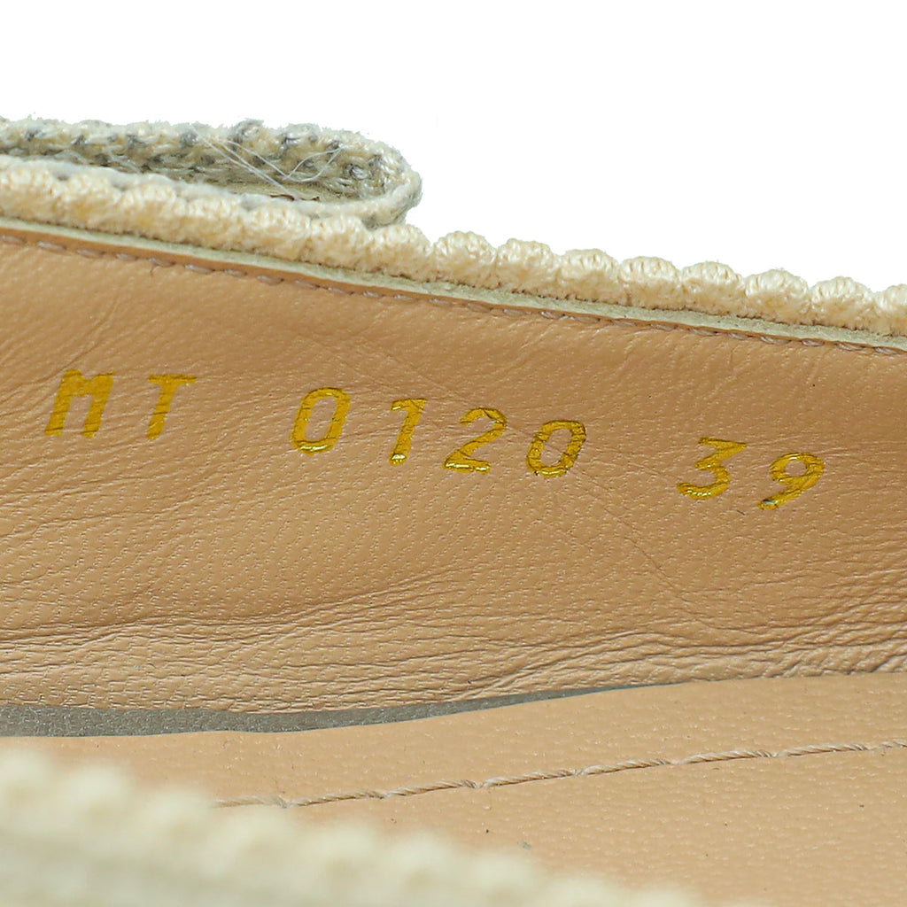 Christian Dior J'adior Toile De Jouy Flat Slingback 39