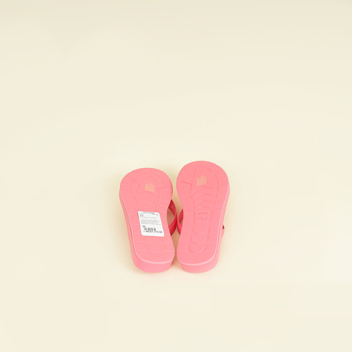 Christian Dior Candy Pink Diorsea Thong Sandal 39