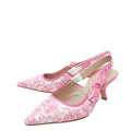 Christian Dior Bright Pink J'adior Toile De Jouy Slingback Pump 39