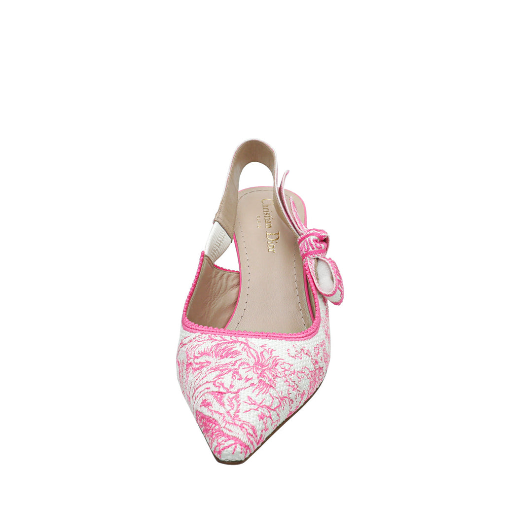 Christian Dior Bright Pink J'adior Toile De Jouy Slingback Pump 39