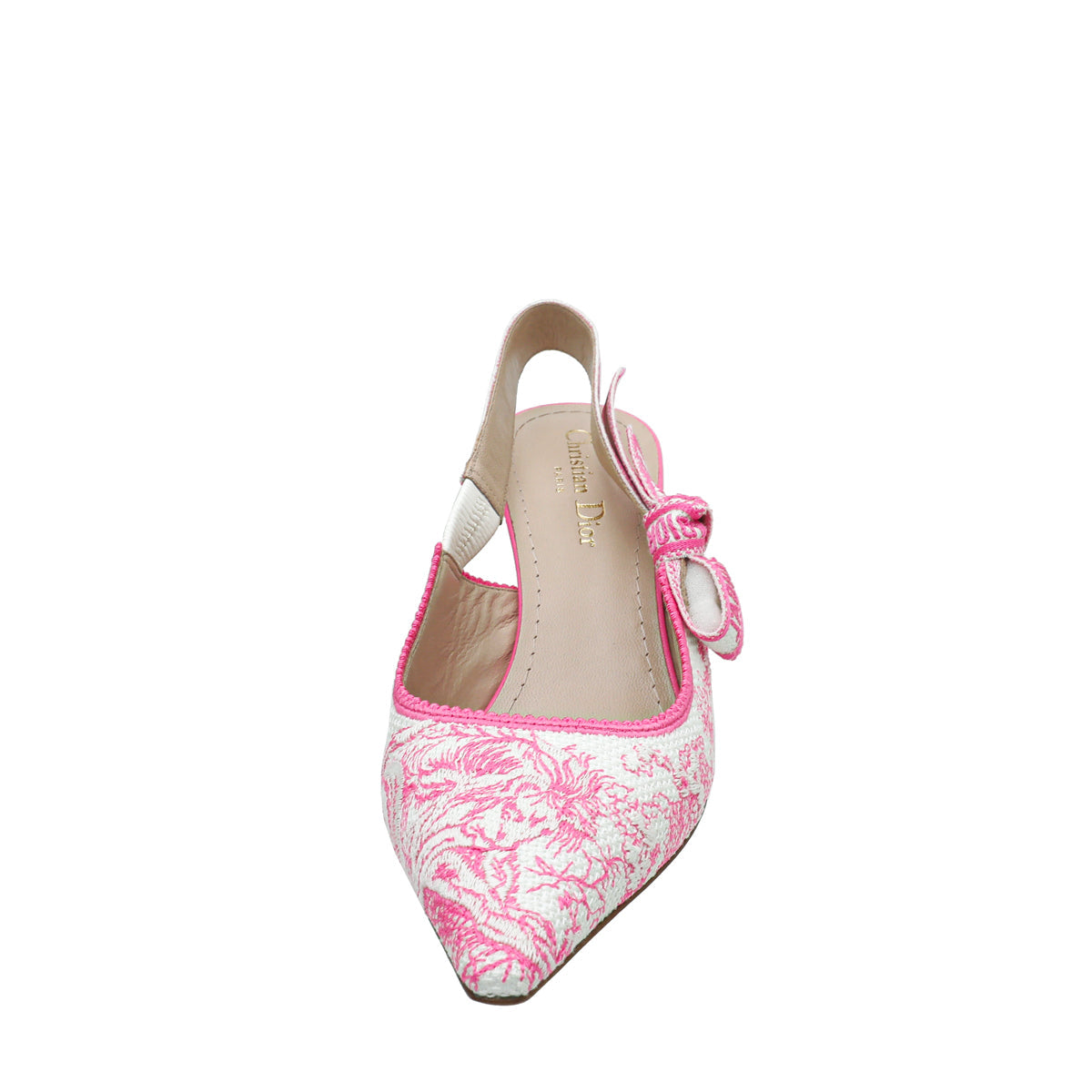 Christian Dior Bright Pink J'adior Toile De Jouy Slingback Pump 39