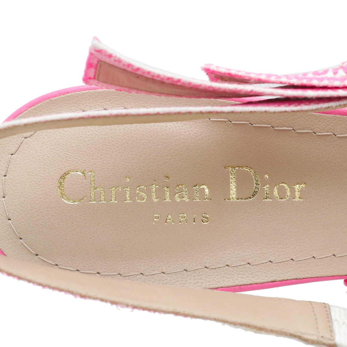 Christian Dior Bright Pink J'adior Toile De Jouy Slingback Pump 39