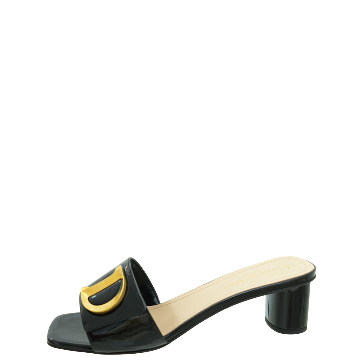 Christian Dior Black C'est Dior Flat Slide Sandal 39