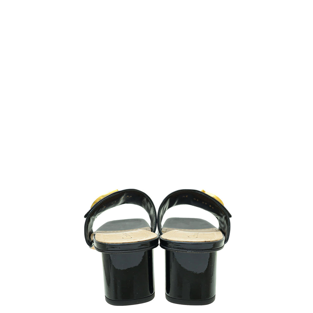 Christian Dior Black C'est Dior Flat Slide Sandal 39