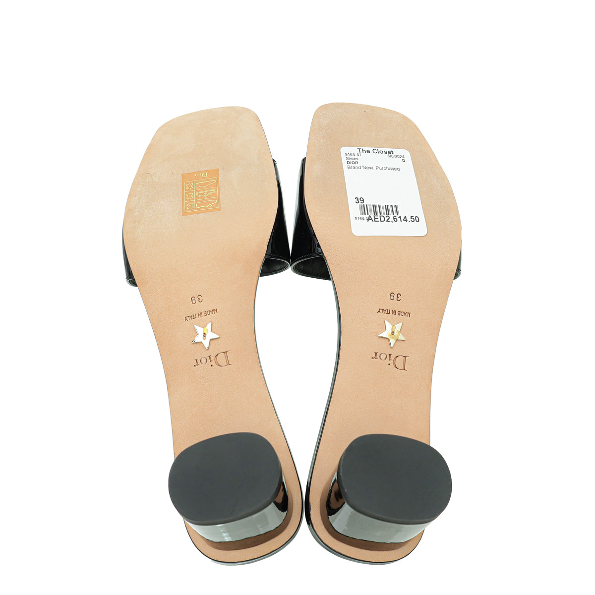 Christian Dior Black C'est Dior Flat Slide Sandal 39