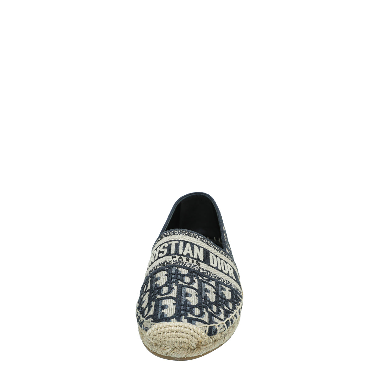 Christian Dior Navy Blue Oblique Embroidered Granville Espadrille 39