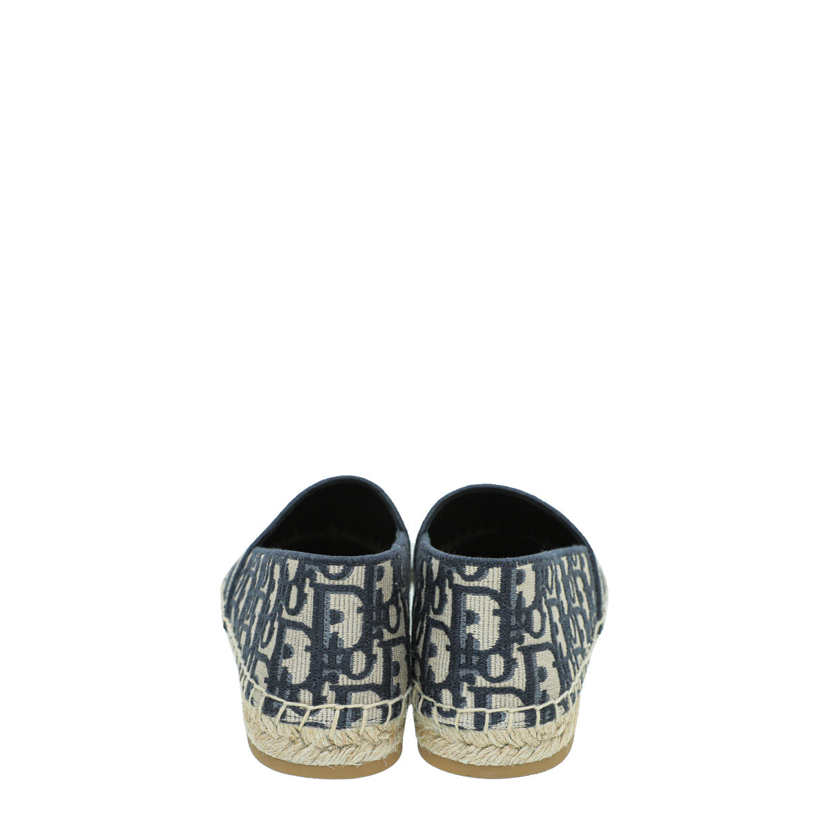Christian Dior Navy Blue Oblique Embroidered Granville Espadrille 39