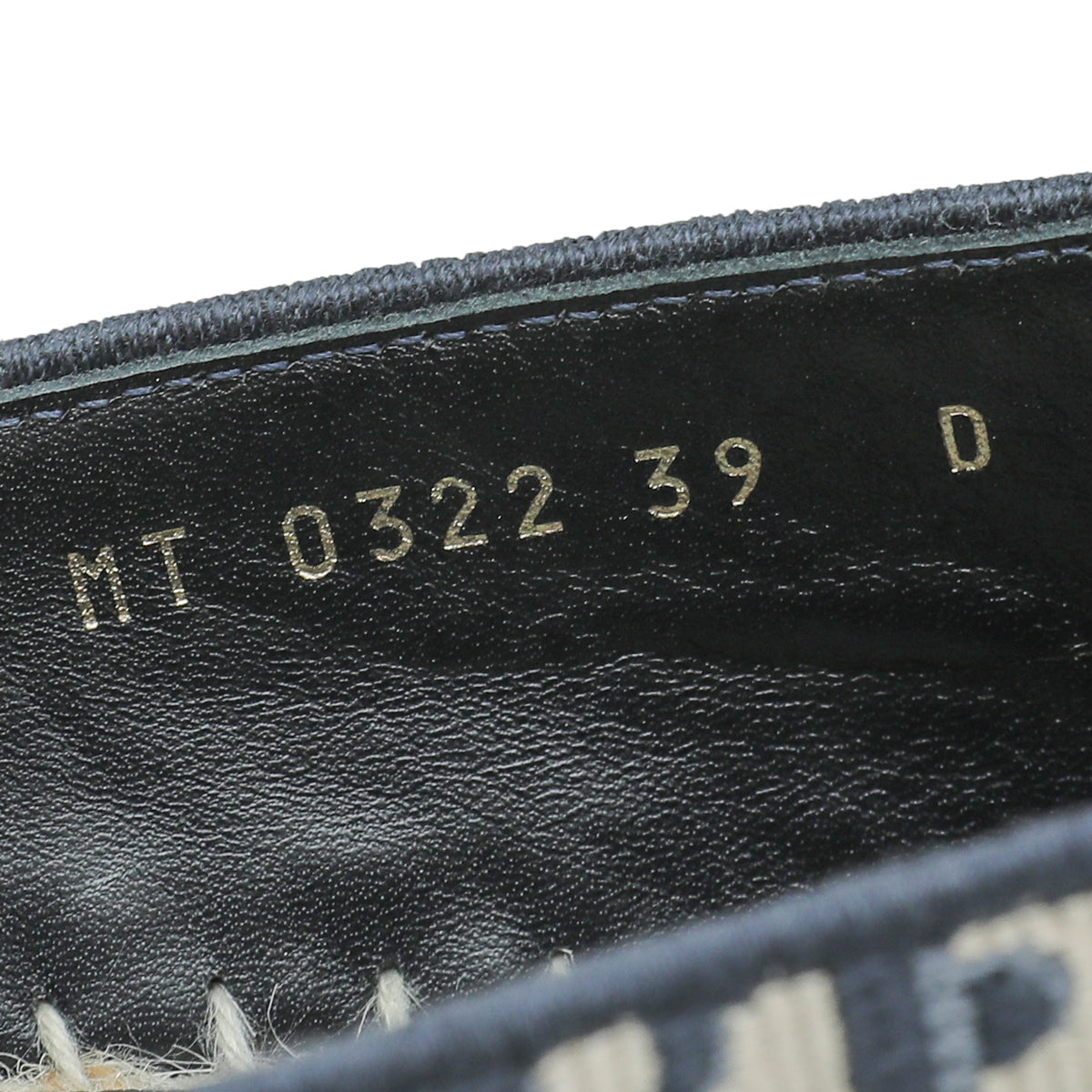 Christian Dior Navy Blue Oblique Embroidered Granville Espadrille 39