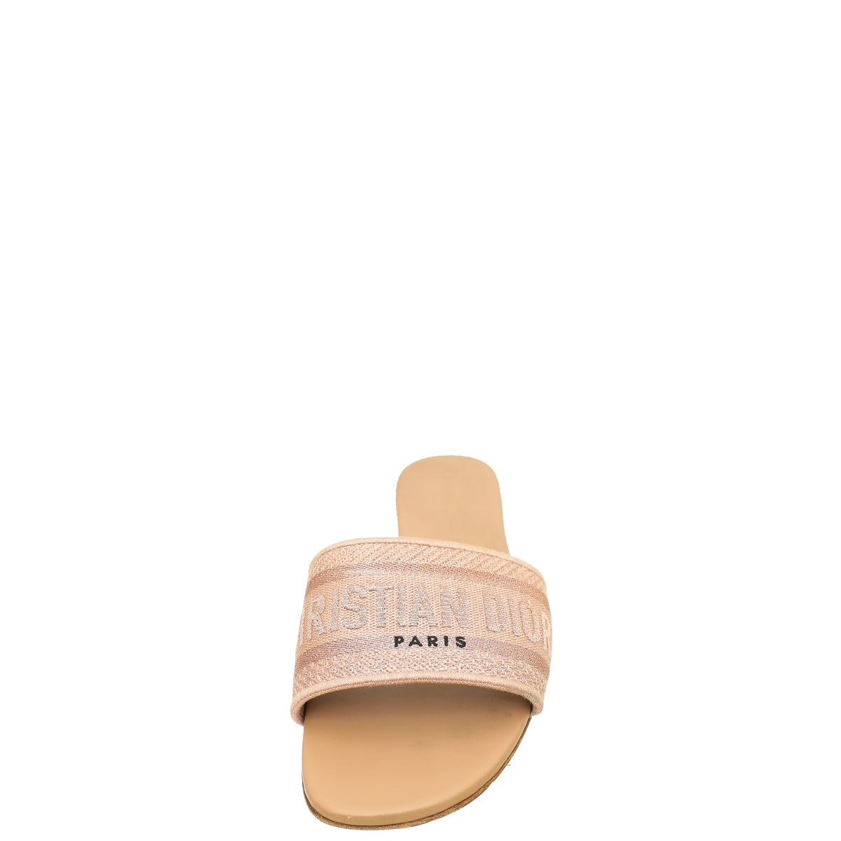 Christian Dior Blush Dway Embroidered Metallic Sandal 40