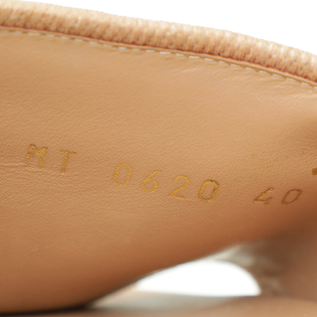 Christian Dior Blush Dway Embroidered Metallic Sandal 40