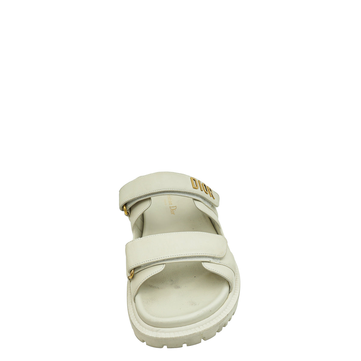Christian Dior Cream Act Slide Sandals 40