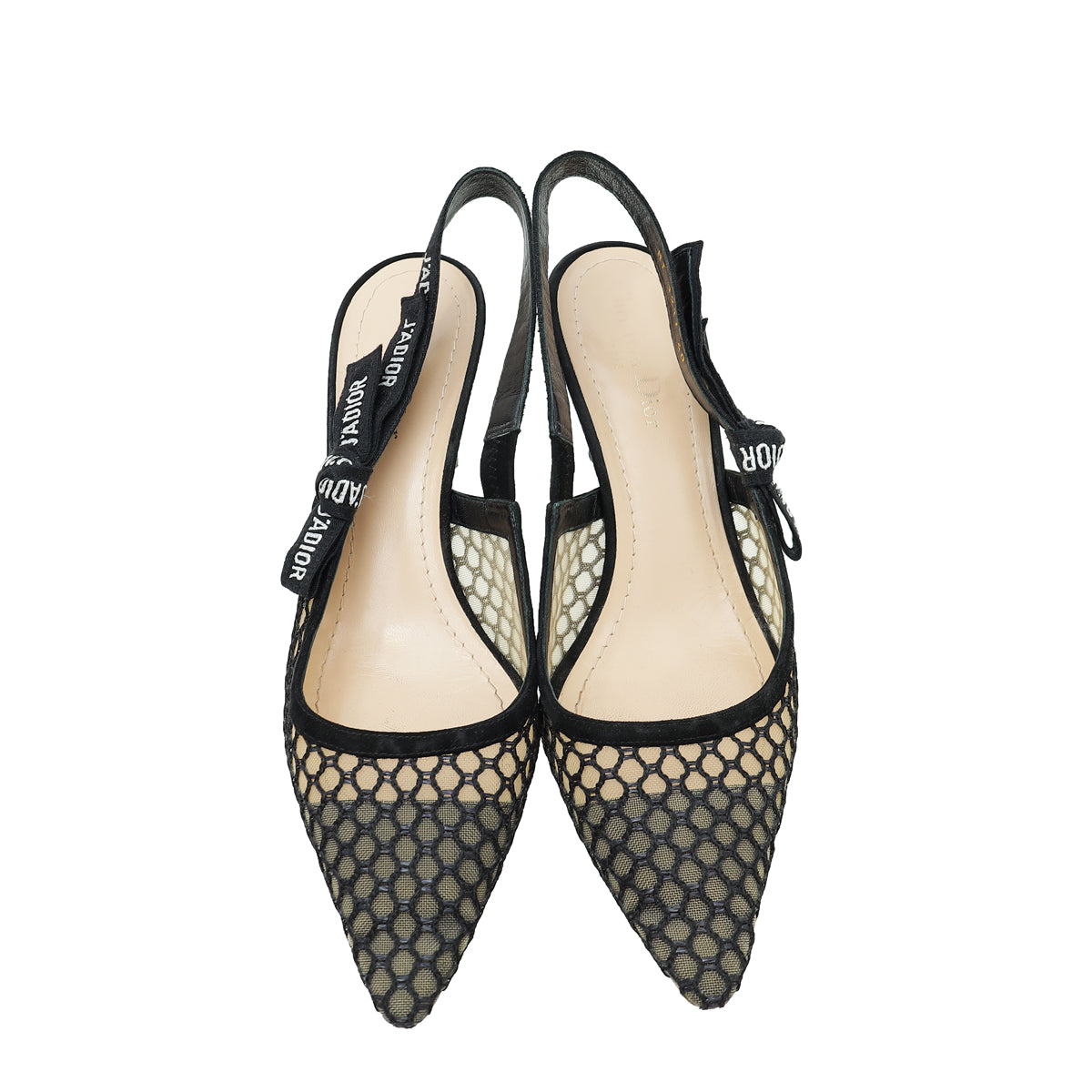 Christian Dior Black J'Adior Mesh Slingback 40