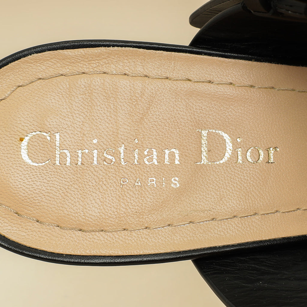 Christian Dior Black D-Dior Heeled Mules 40