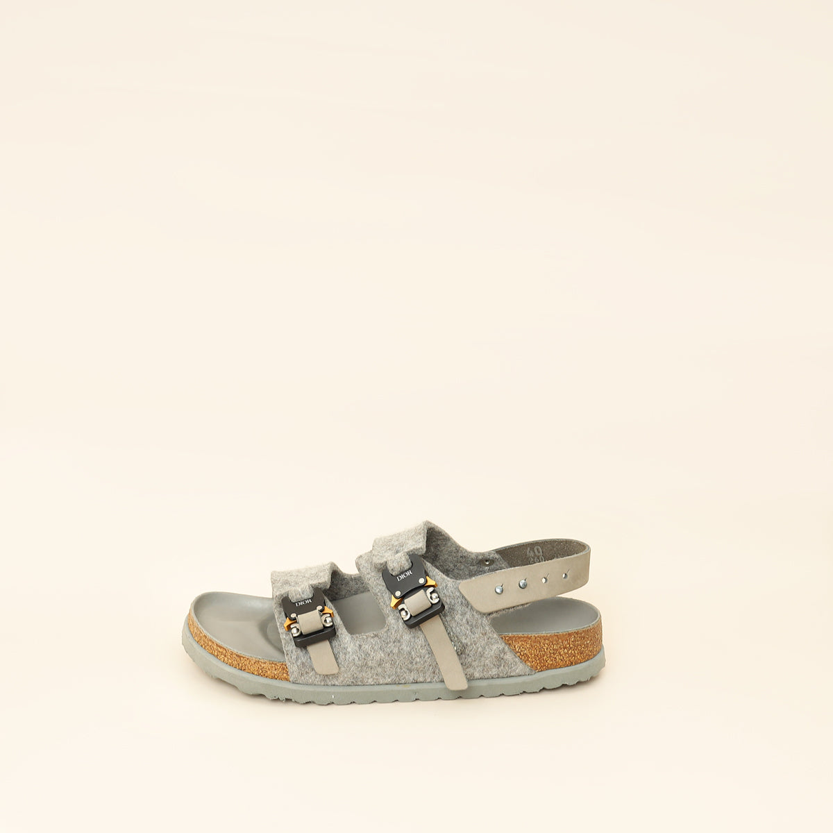 Christian Dior Gray x Birkenstock Milano Sandal 40