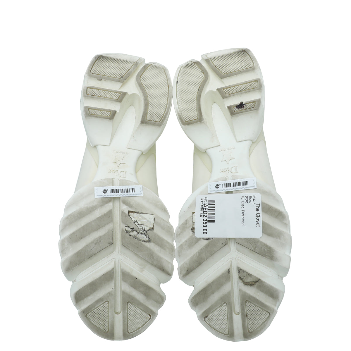Christian Dior White D-Connect Technical Fabric Sneaker 40