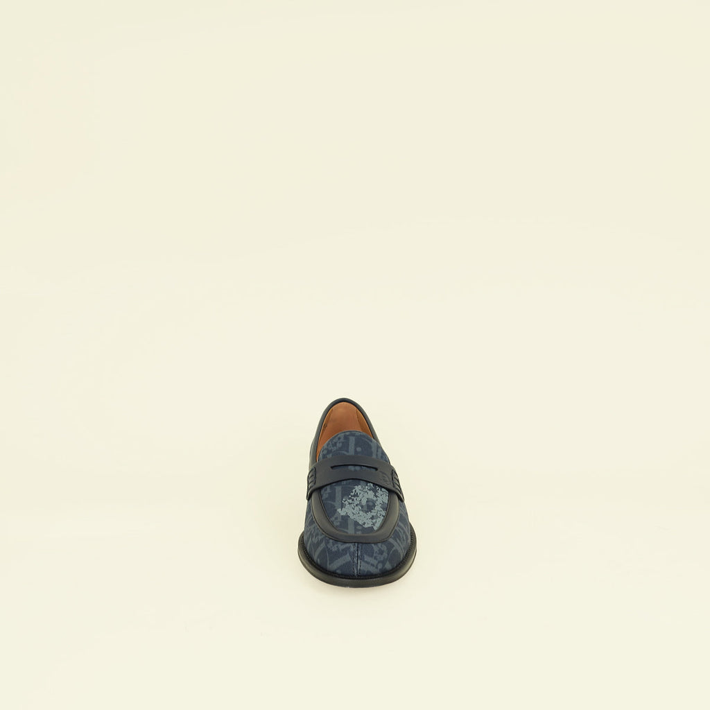 Christian Dior Navy x Denim Tears - Peace Sign Granville Loafer 40