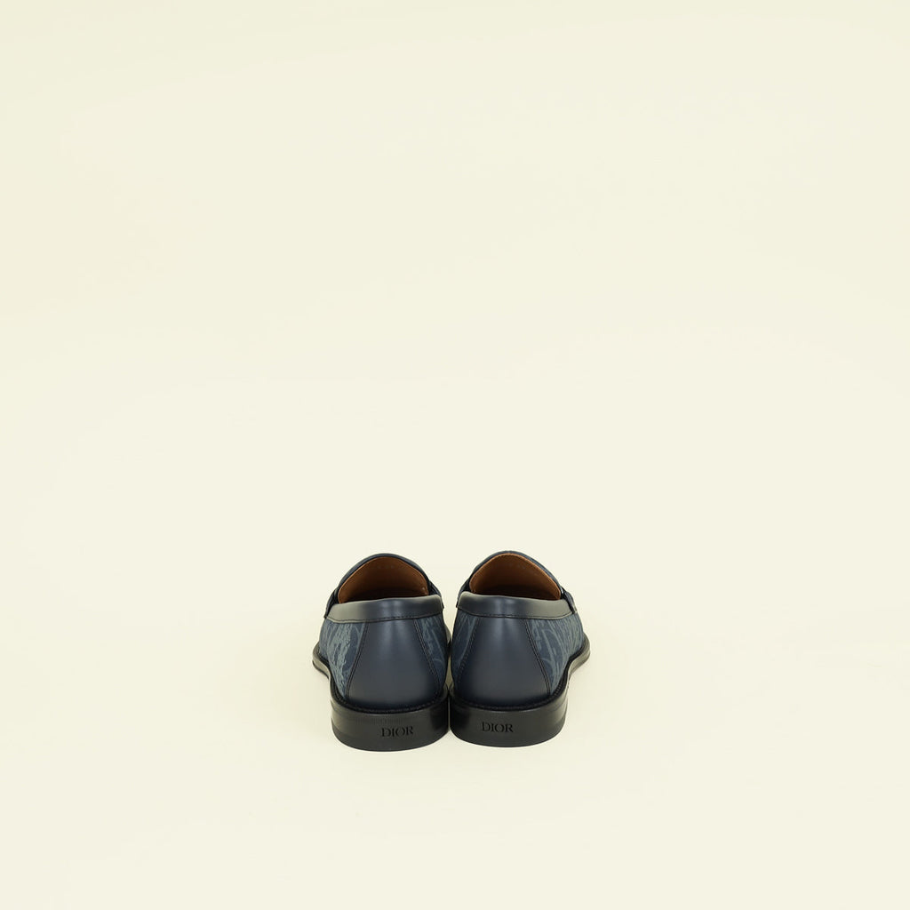 Christian Dior Navy x Denim Tears - Peace Sign Granville Loafer 40