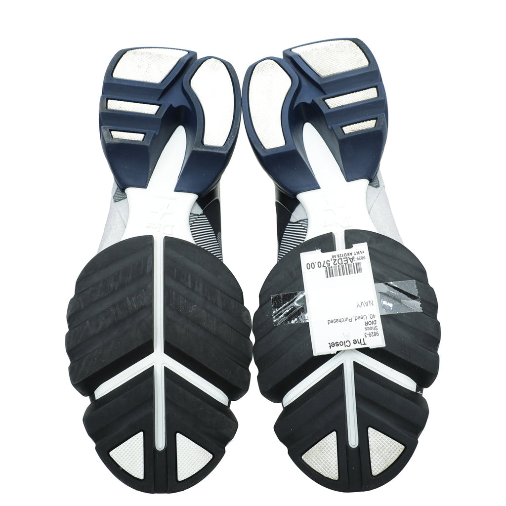 Christian Dior Navy Blue Neoprene D-Connect Technical Fabric Sneaker 40