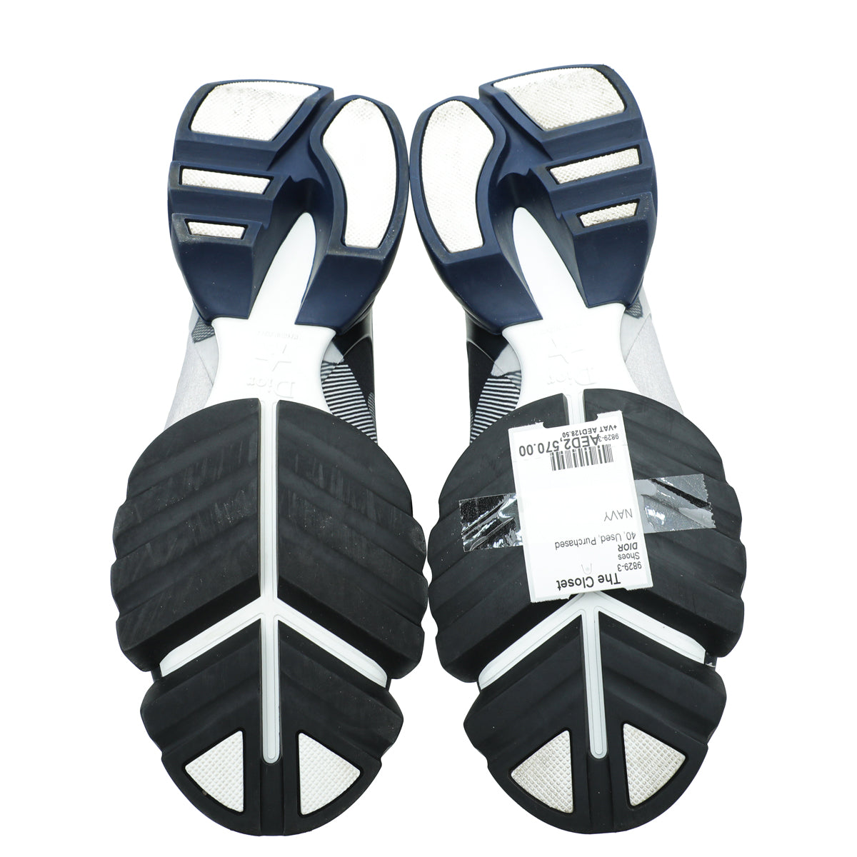 Christian Dior Navy Blue Neoprene D-Connect Technical Fabric Sneaker 40