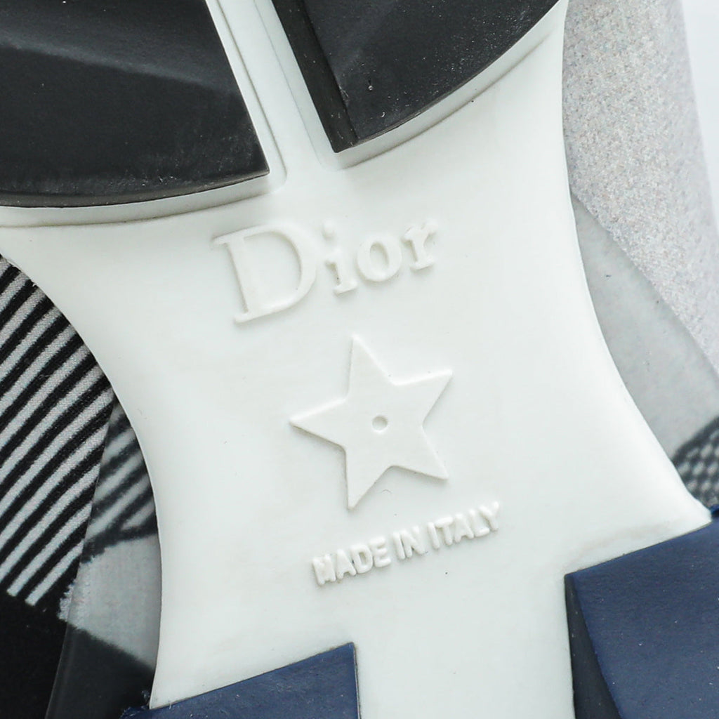 Christian Dior Navy Blue Neoprene D-Connect Technical Fabric Sneaker 40