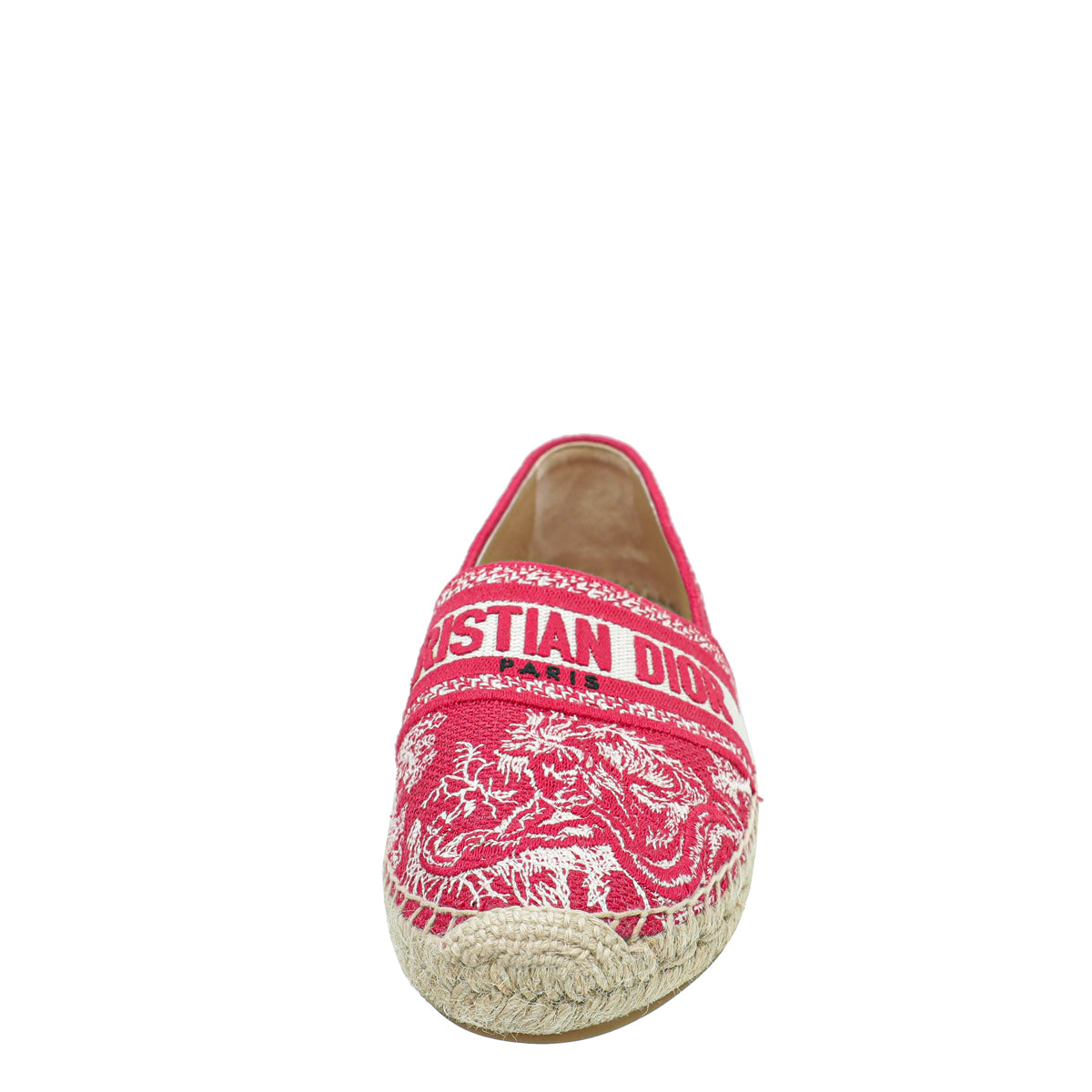 Christian Dior Red Toile de Jouy Granville Espadrille 40