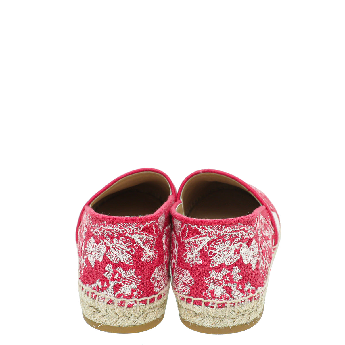 Christian Dior Red Toile de Jouy Granville Espadrille 40