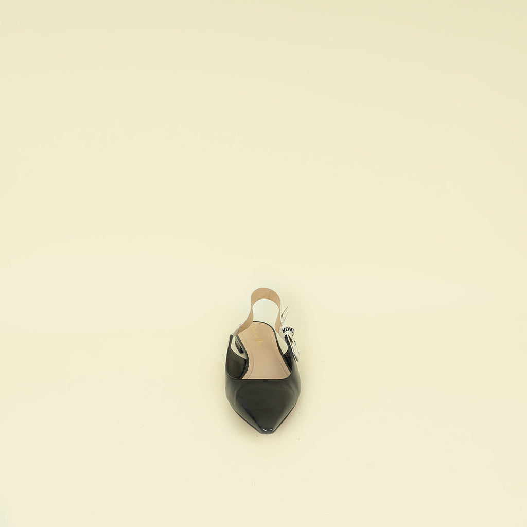 Christian Dior Black J'adior Flat Slingback 42