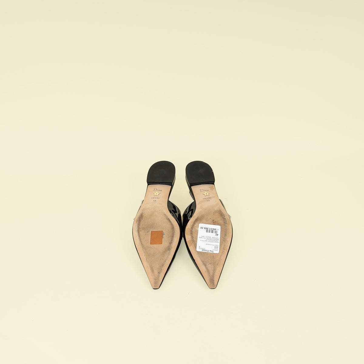 Christian Dior Black J'adior Flat Slingback 42