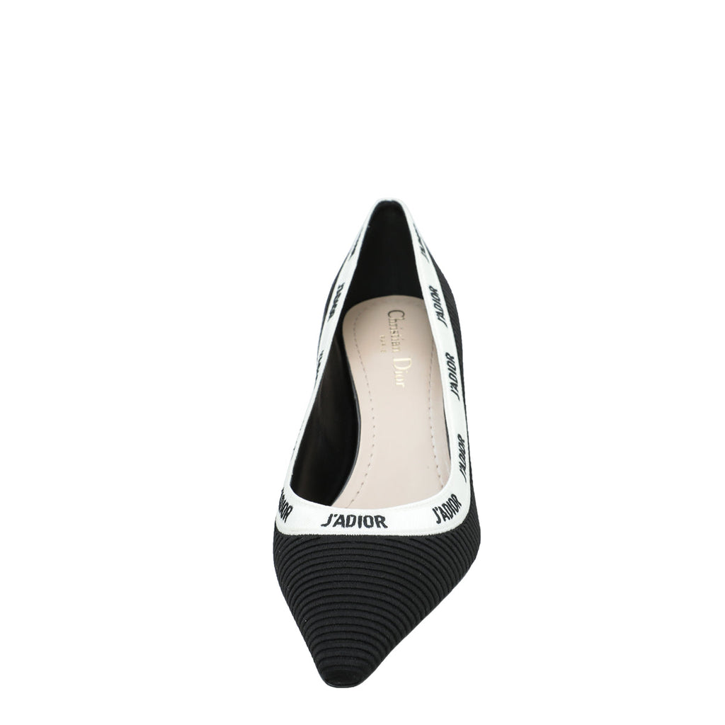 Christian Dior Black J'adior Embroidered Technical Pump 38.5