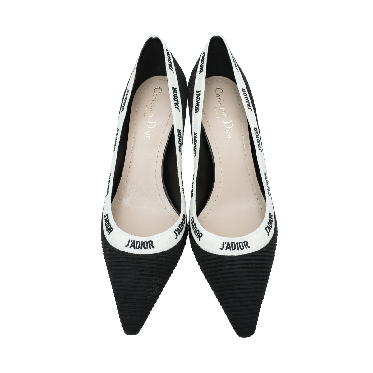 Christian Dior Black J'adior Embroidered Technical Pump 38.5