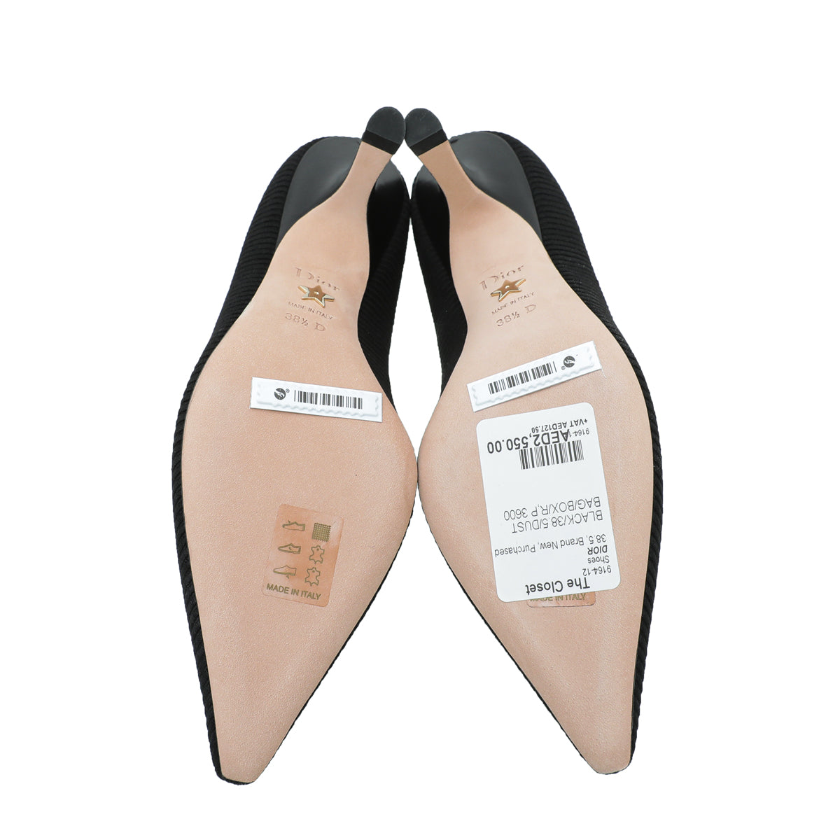 Christian Dior Black J'adior Embroidered Technical Pump 38.5