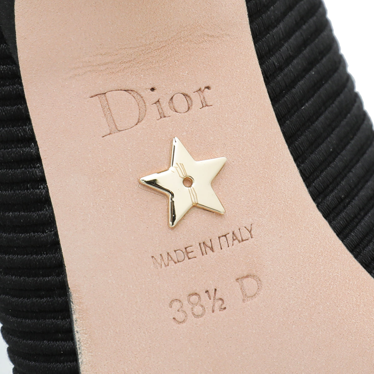 Christian Dior Black J'adior Embroidered Technical Pump 38.5