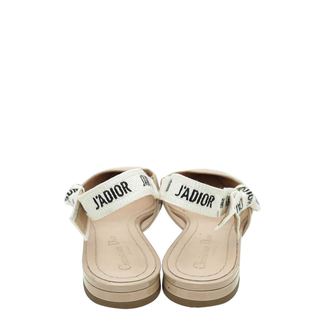 Christian Dior Nude J'Adior Flat Slingback 38
