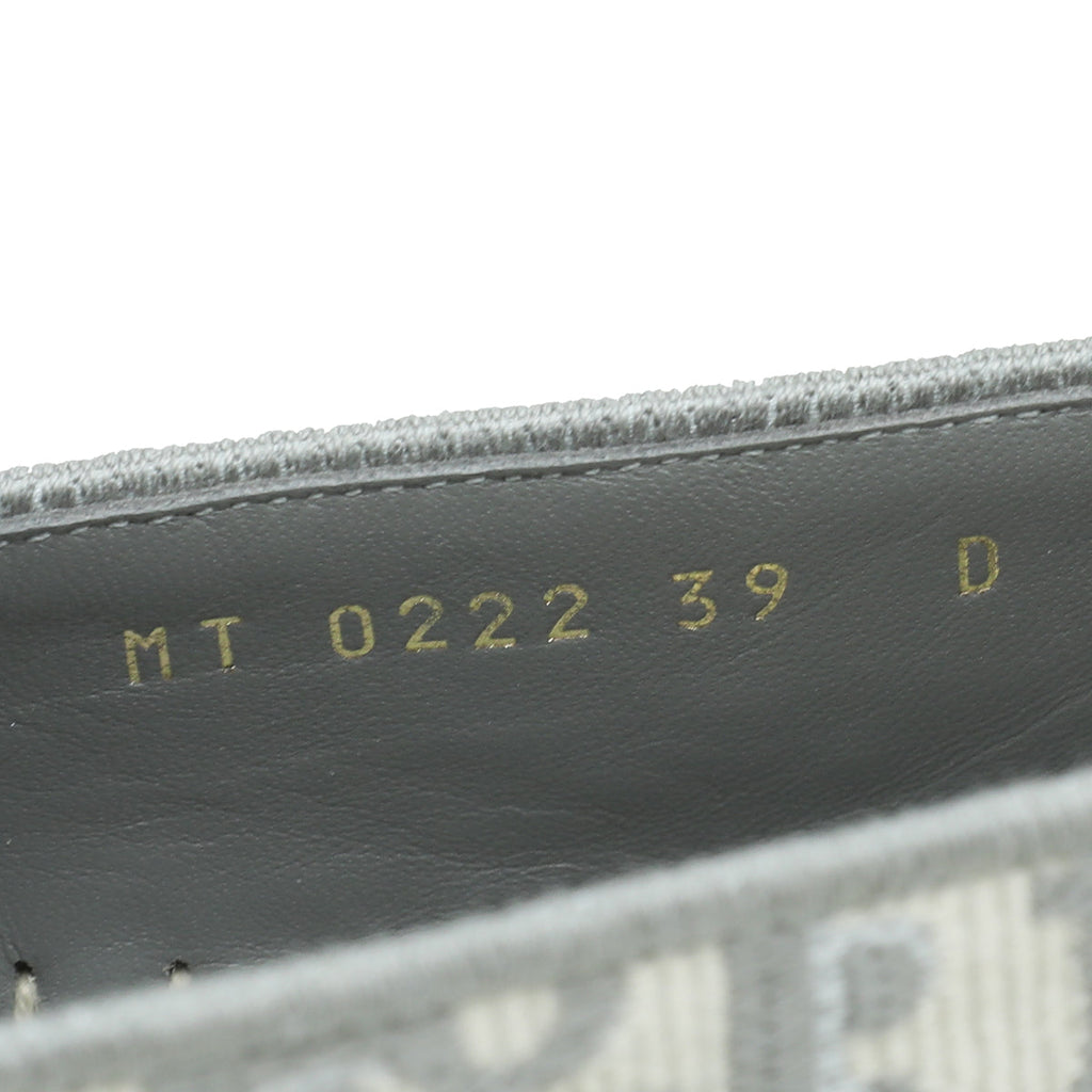 Christian Dior Grey Oblique Embroidered Granville Espadrille 39