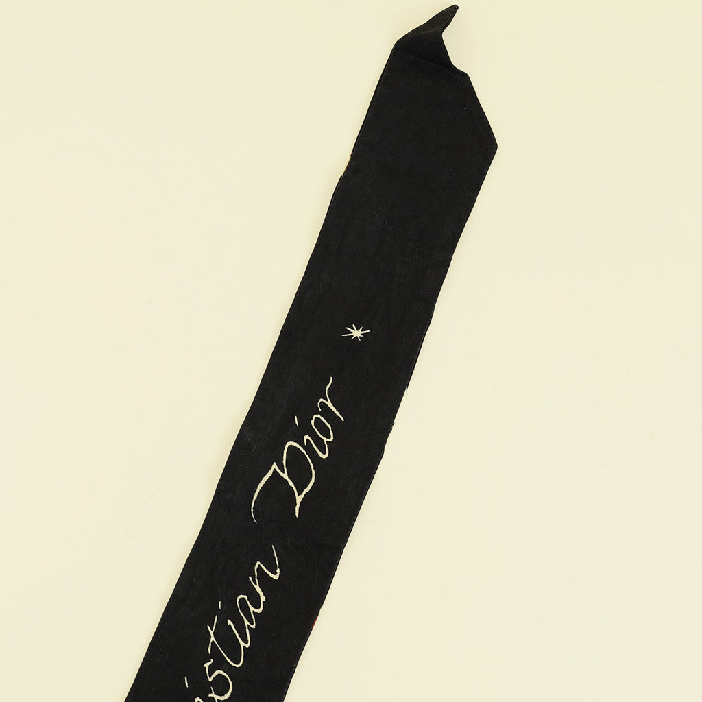 Christian Dior Black Multicolor "Death Motherpeace Tarot" Mitzah Scarf