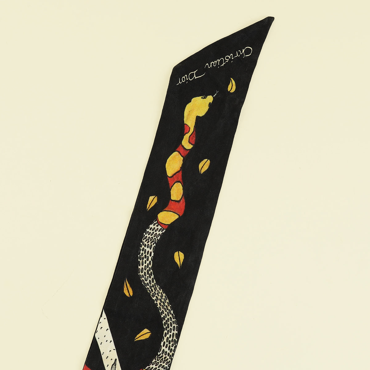 Christian Dior Black Multicolor "Death Motherpeace Tarot" Mitzah Scarf
