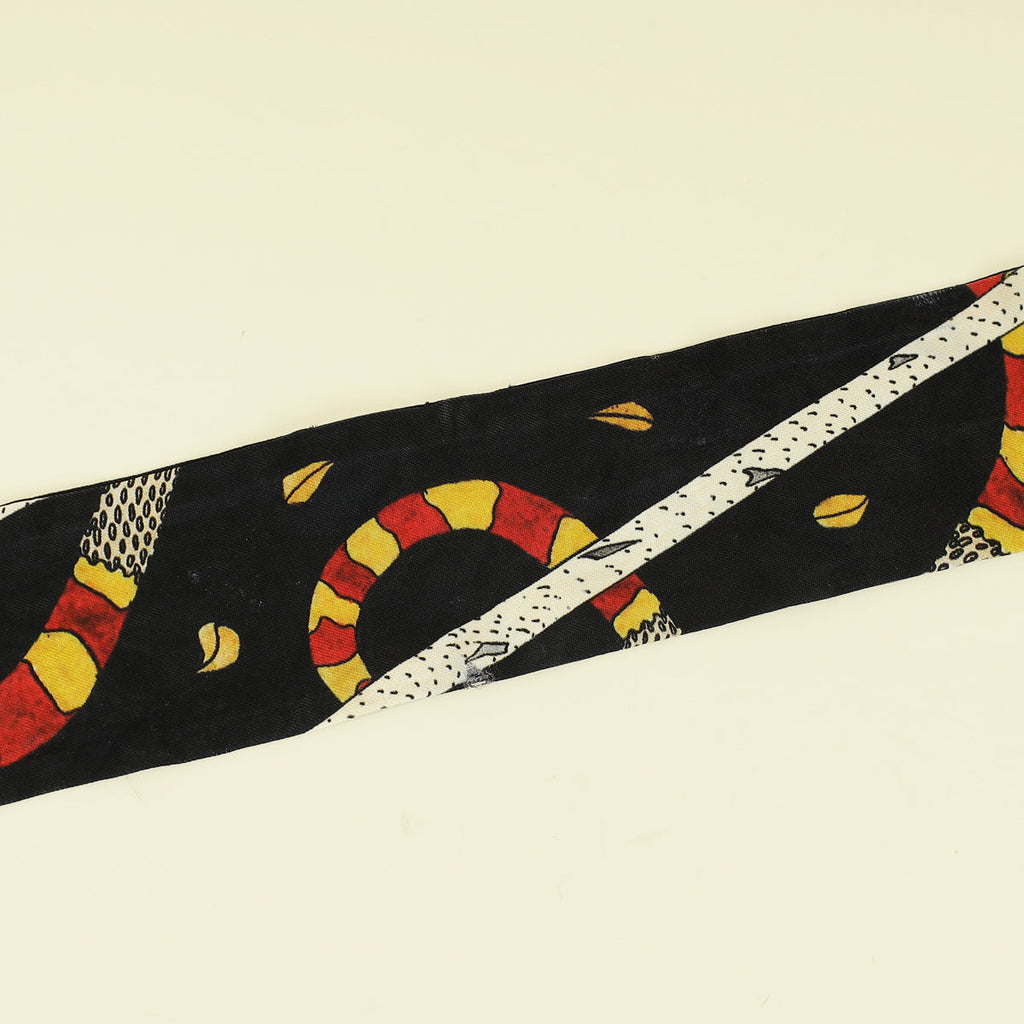 Christian Dior Black Multicolor "Death Motherpeace Tarot" Mitzah Scarf