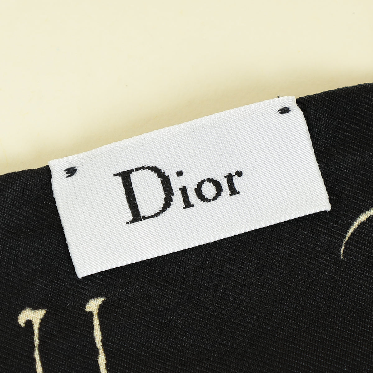 Christian Dior Black Multicolor "Death Motherpeace Tarot" Mitzah Scarf