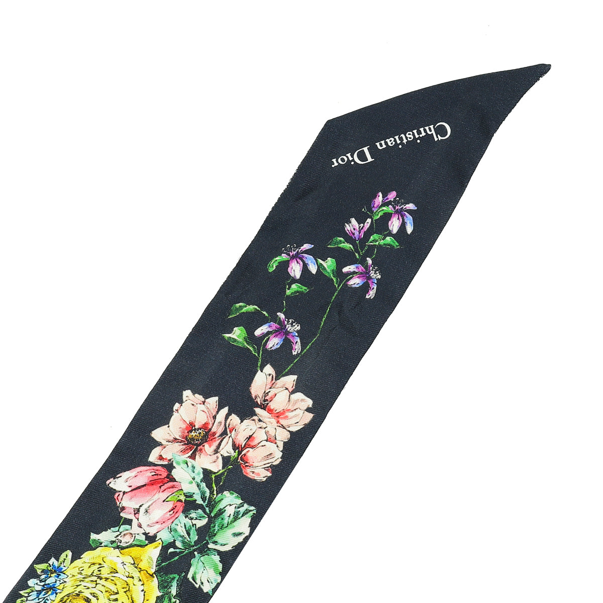 Christian Dior Multicolor D-Floral Mitzah Silk Twilly