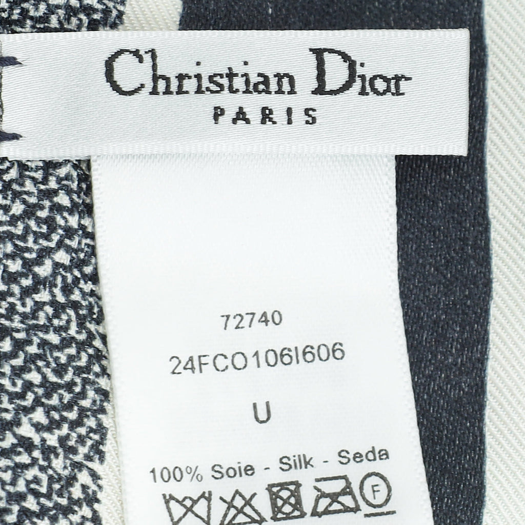 Christian Dior Multicolor D-Floral Mitzah Silk Twilly