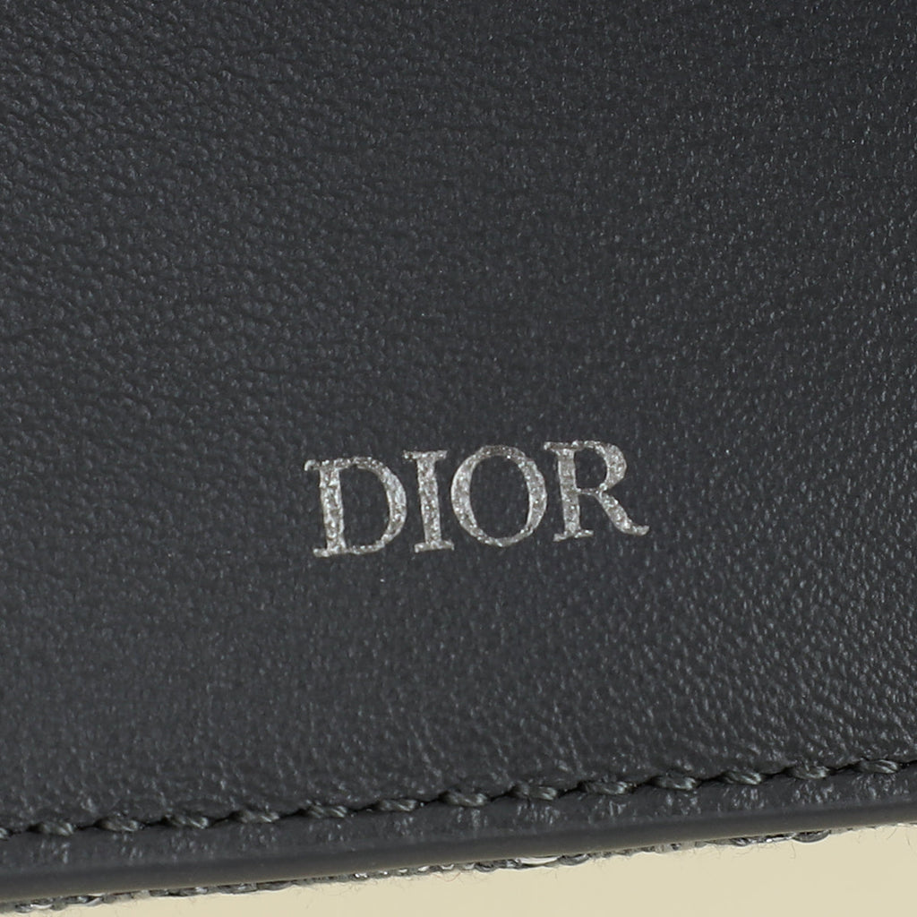 Christian Dior Bicolor Oblique Bifold Card Holder