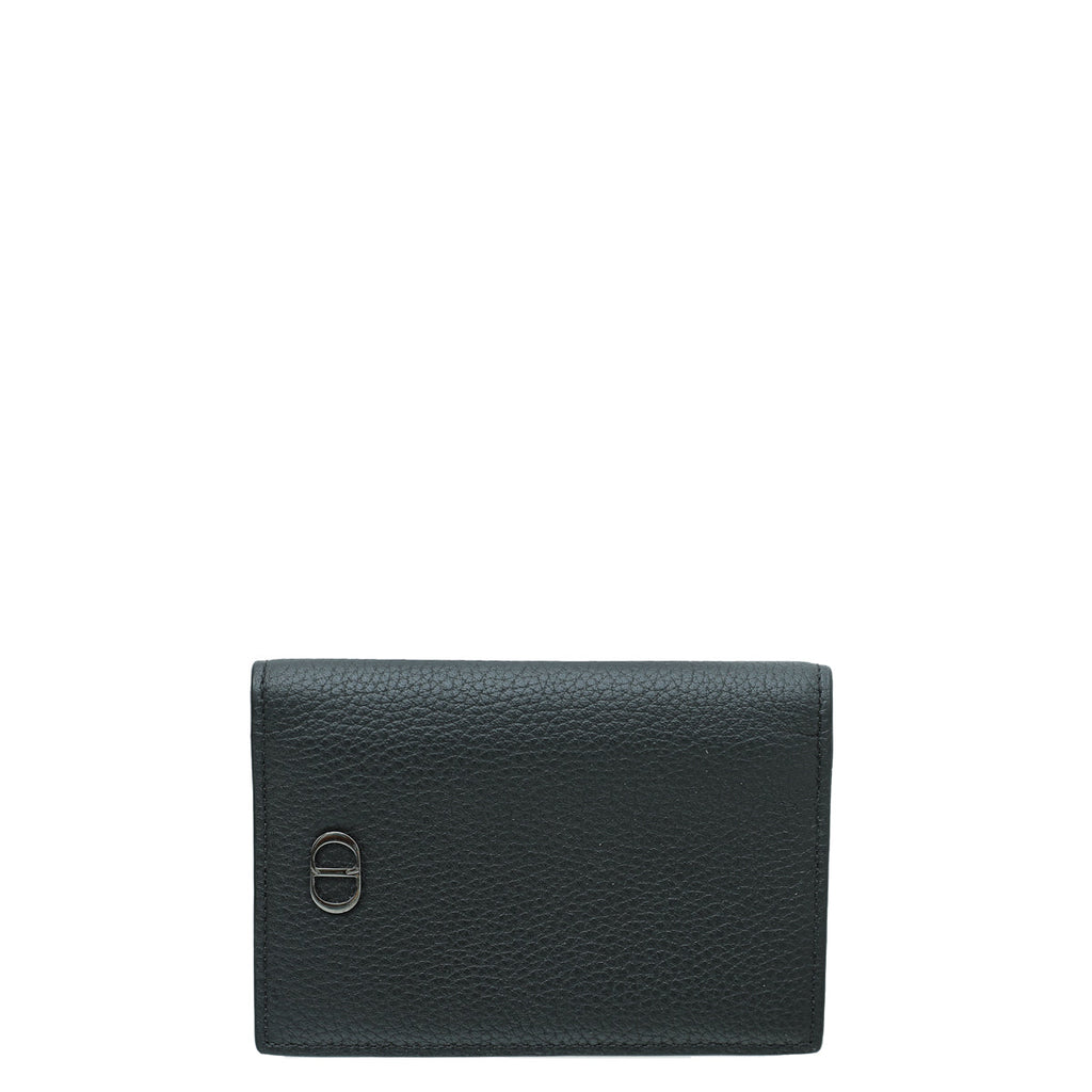 Christian Dior Black CD Bifold Card Holder
